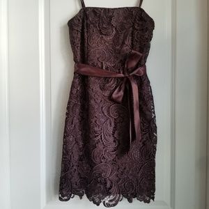 Adrianna Papell Strapless Lace Dress